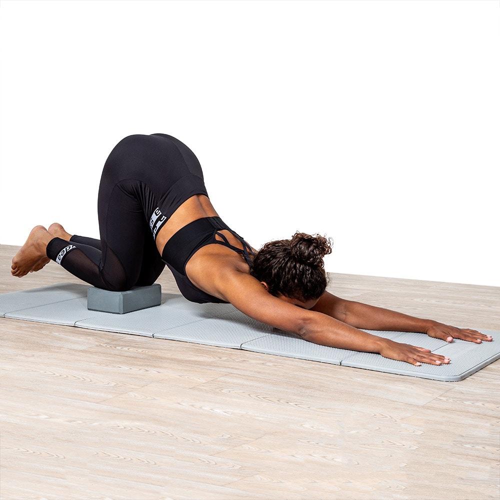 Backbends using a yoga block | Yin yoga poses, Yin yoga, Yoga blocks poses