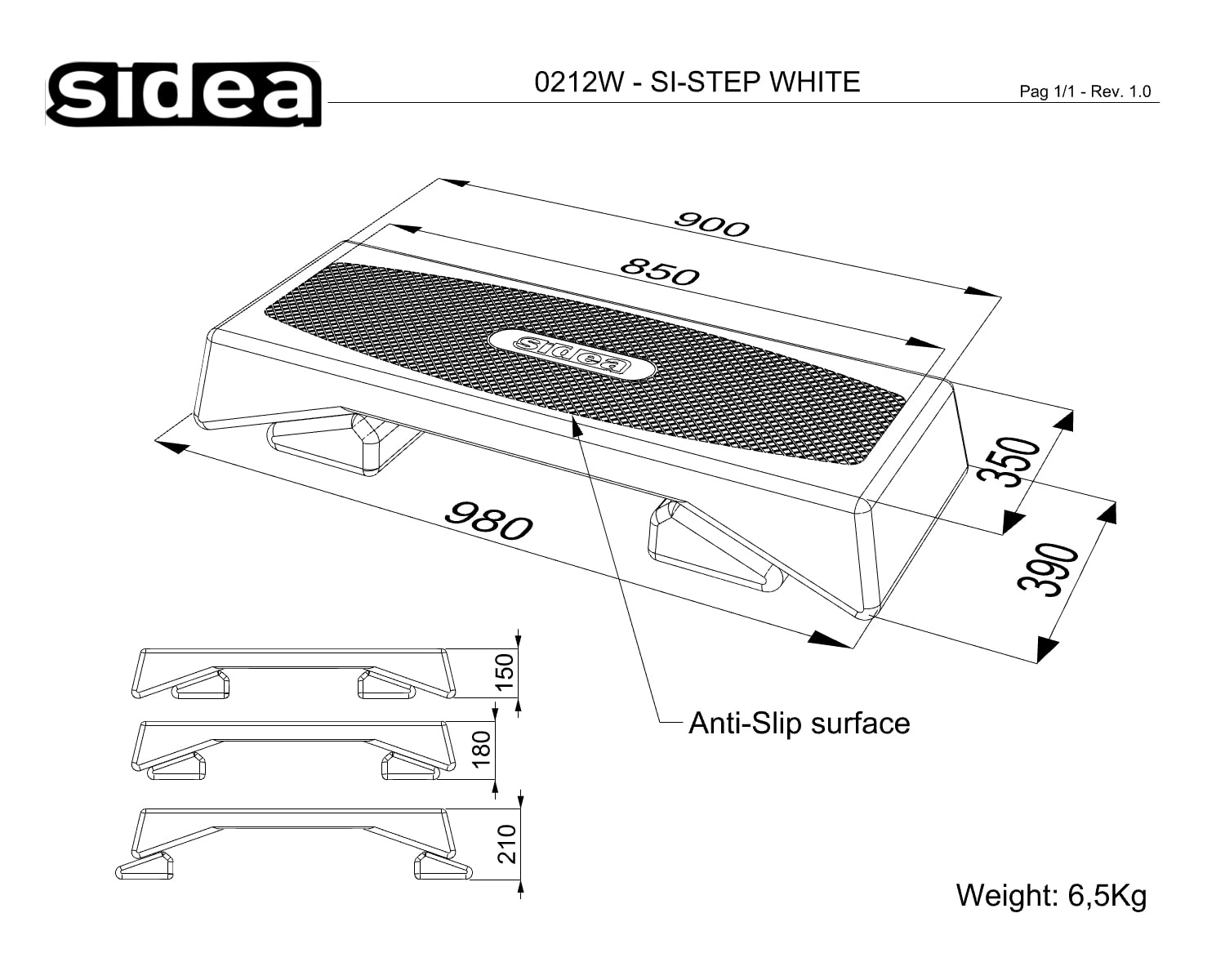 Sidea Fitness Company - Kit de agachamento sumô com déficit 0231/2K
